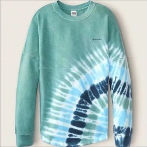 Long Sleeve VICTORIA'S SECRET Crew fleecy Large NWT

Blue tye dyed